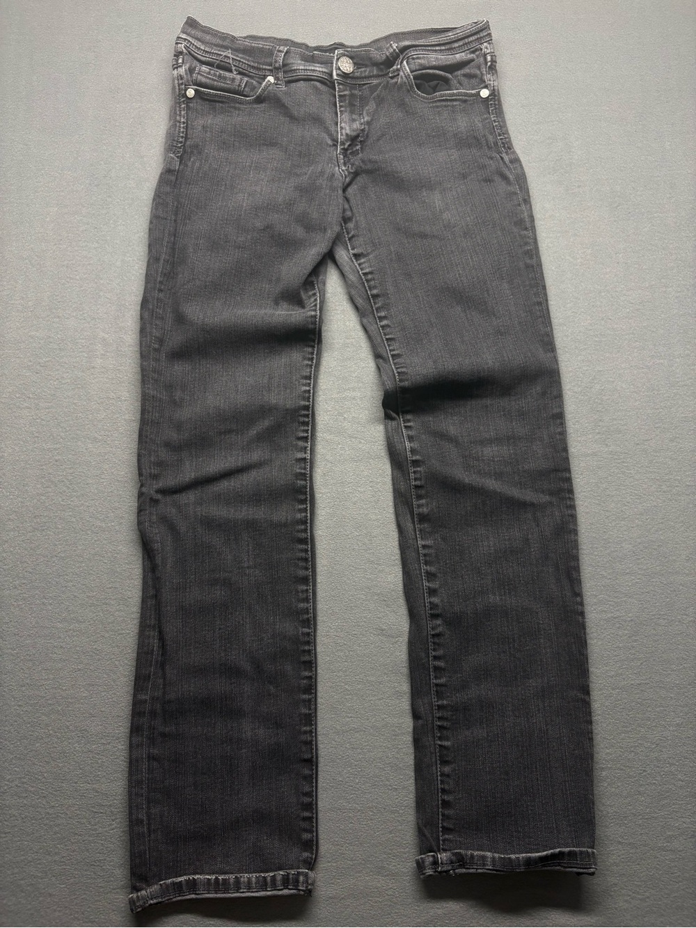 See Thru Soul Black Faded Low Rise Straight Leg